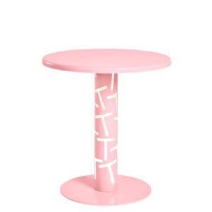 Mesa redonda de diseño estructura metálica para terrazas