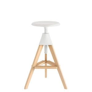 Taburete Tom Magis regulable en altura con estructura en madera de haya