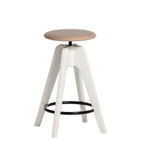 Taburete giratorio de madera minimalista en fresno