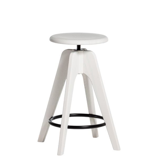 Taburete giratorio de madera minimalista en fresno