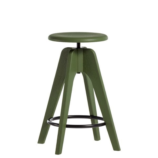 Taburete giratorio de madera minimalista en fresno