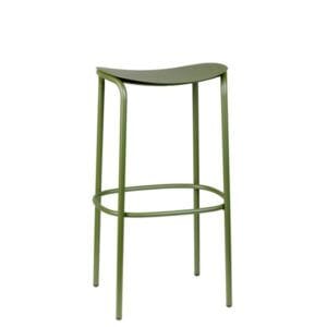 Taburete alto de acero galvanizado para hostelería