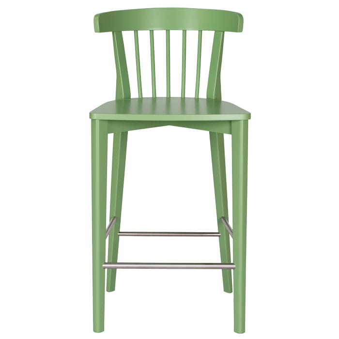 Taburete de madera con respaldo en palilleria para hosteleria Amalia