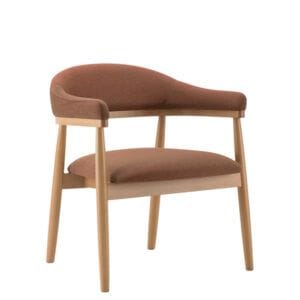 Butaca de asiento y respaldo tapizado ideal para interiores