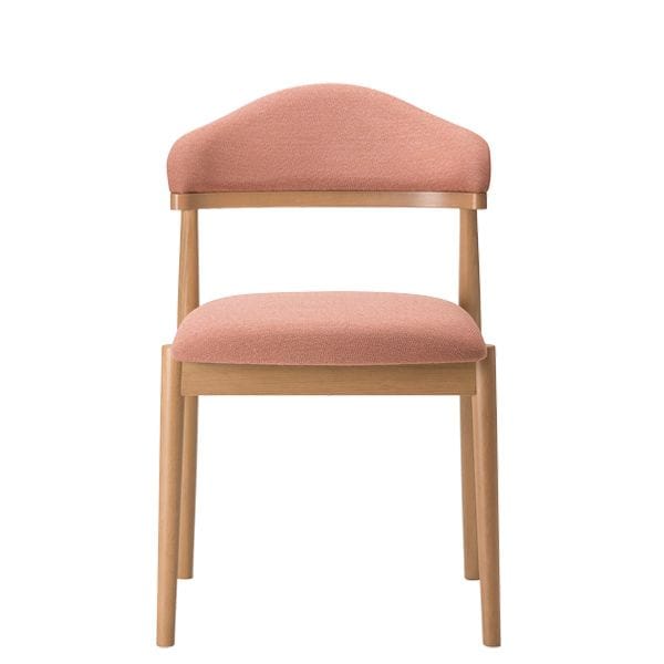 Silla con respaldo y asiento tapizado estructura en madera de haya
