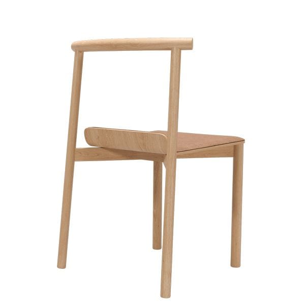 Silla apilable de madera con estilo nórdico para restaurantes