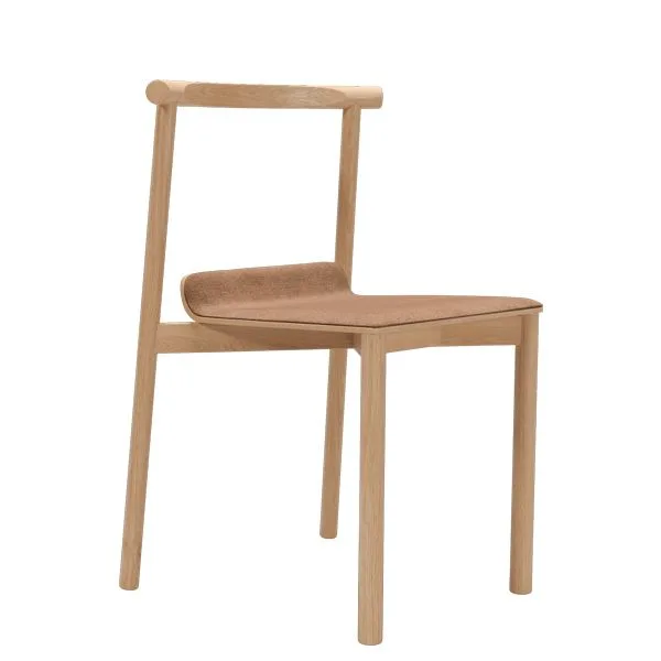 Silla apilable de madera con estilo nórdico para restaurantes