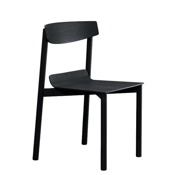 Silla apilable de madera con estilo nórdico para restaurantes
