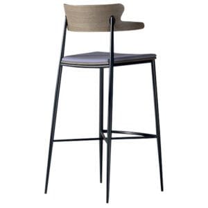 Taburete de madera con reposabrazos - Diseño Moderno