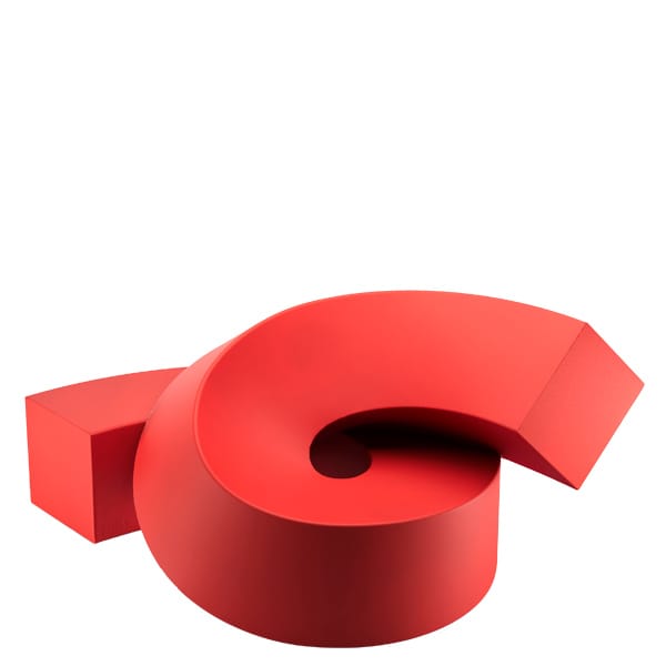 Banco Twist Plust de exterior rojo