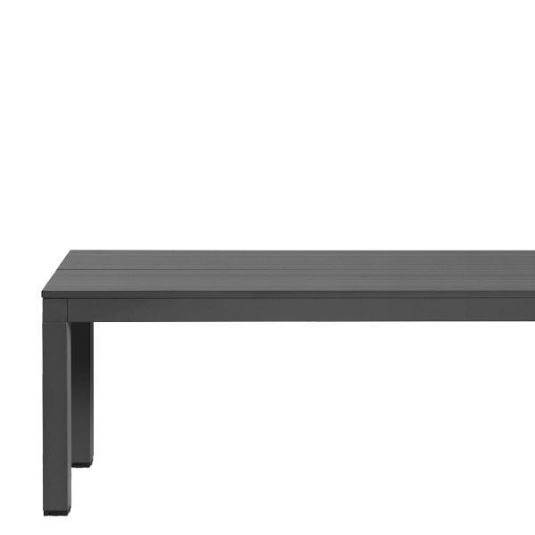 Banco de exterior River con estructura de aluminio y asiento DurelTop