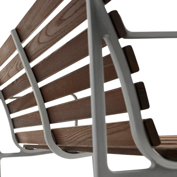 Detalle estructura de aluminio Banco Traverse HAY