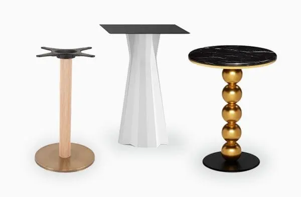 bases y pies de mesa para hosteleria y cafeterias