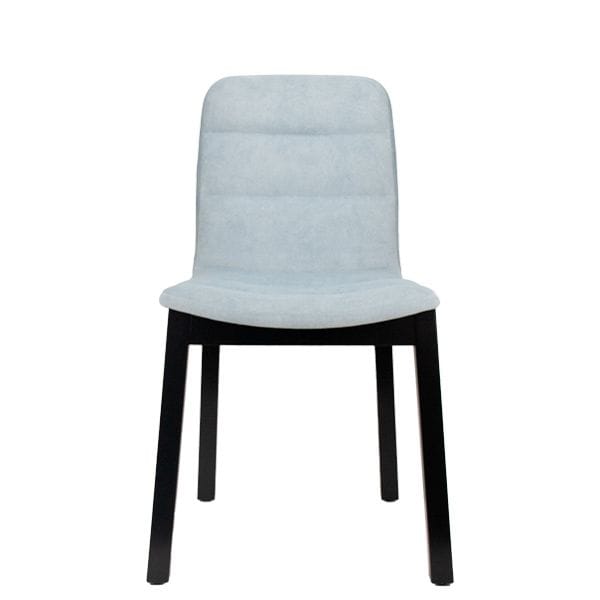 Silla de madera para hostelería con tapizado personalizable