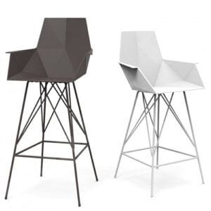 taburete Faz con brazos Vondom de diseño geométrico