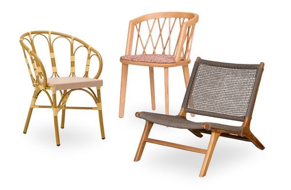 Mobiliario estilo mediterráneo para restaurantes y cafeterías