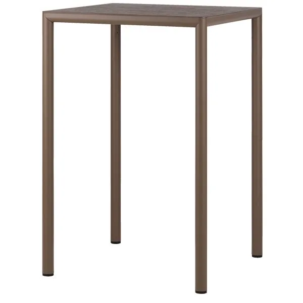 Mesa alta de exterior Piave con estructura de aluminio y tablero HPL