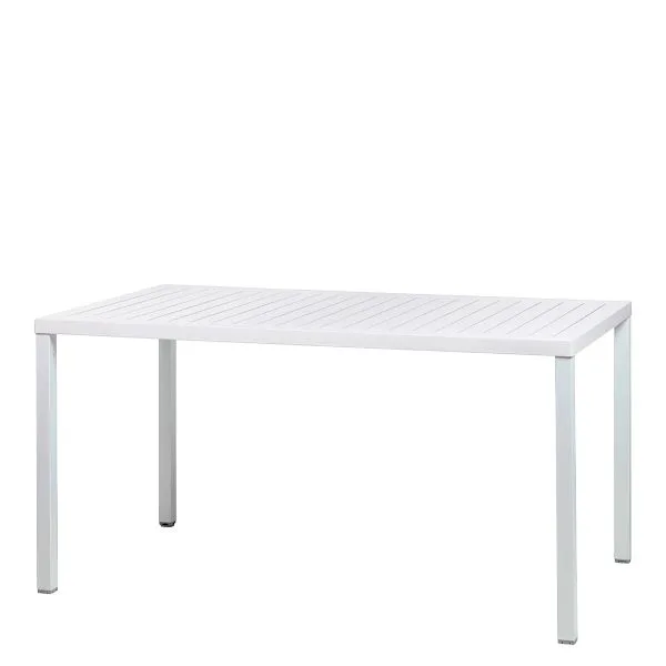 Mesa rectangular de exterior Cubbe 140 con estructura de aluminio