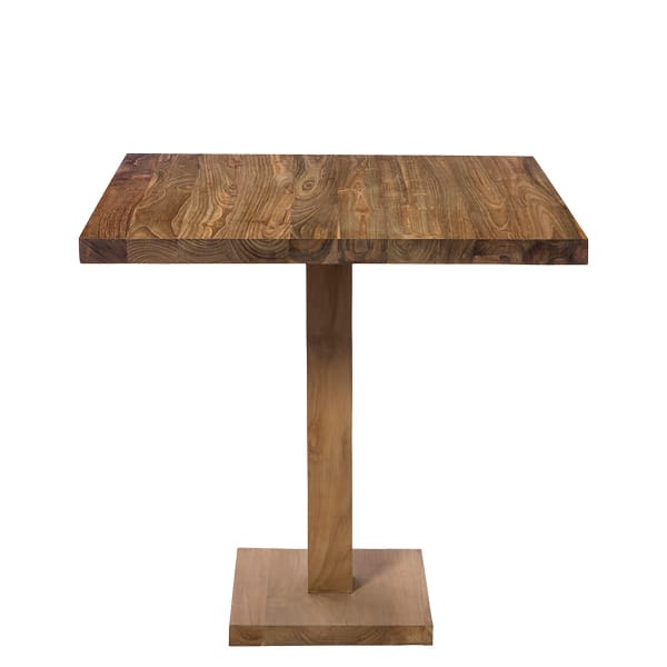 Mesa rectangular de madera Saller de teca con pie central