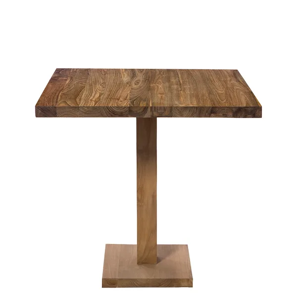 Mesa rectangular de madera Saller de teca con pie central
