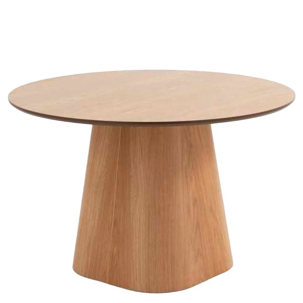 Mesa de madera Unko con pie central