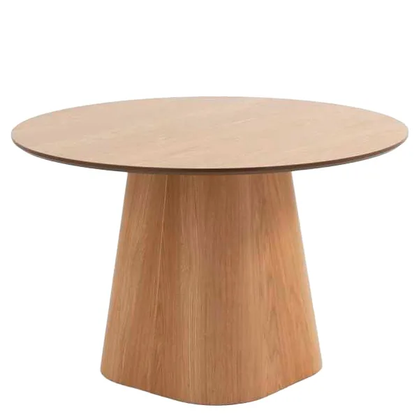 Mesa de madera Unko con pie central