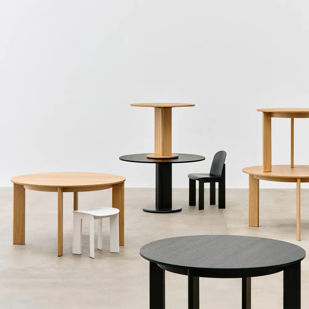 mesa madera cuatro patas roble chisel hay ambiente