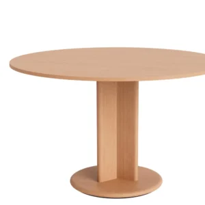 mesa pie central redonda madera chisel hay 120