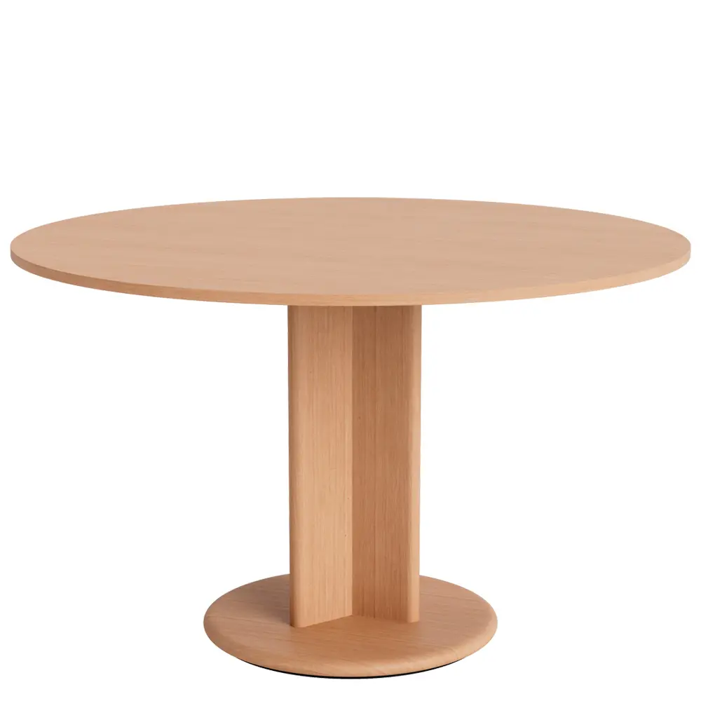 mesa pie central redonda madera chisel hay 120 completa