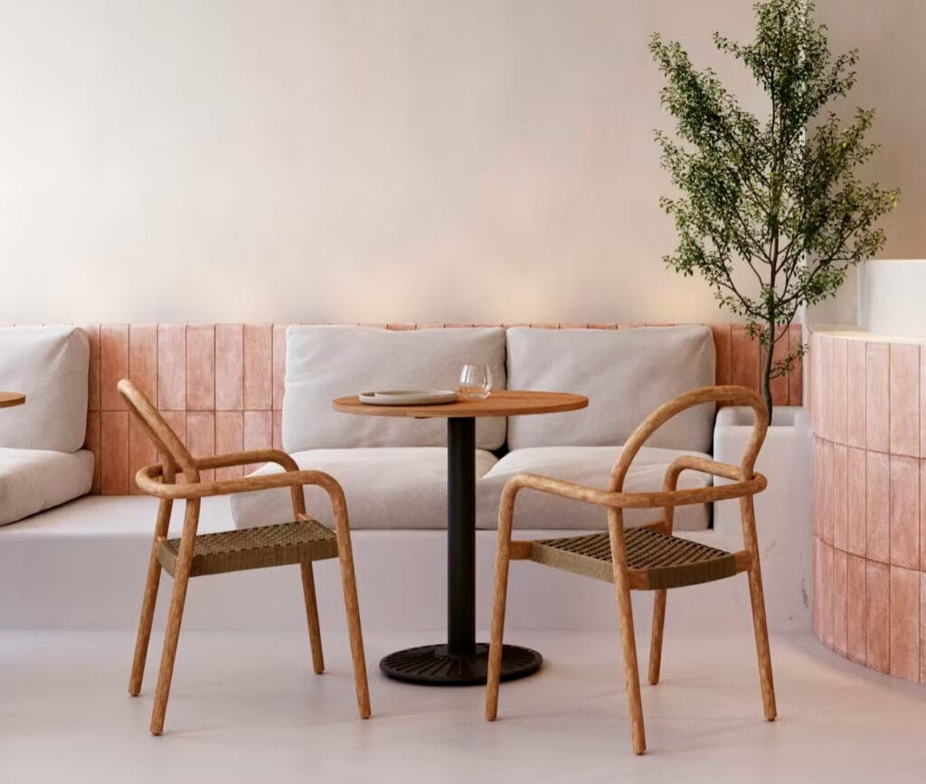 Mobiliario estilo mediterráneo para hostelería interior