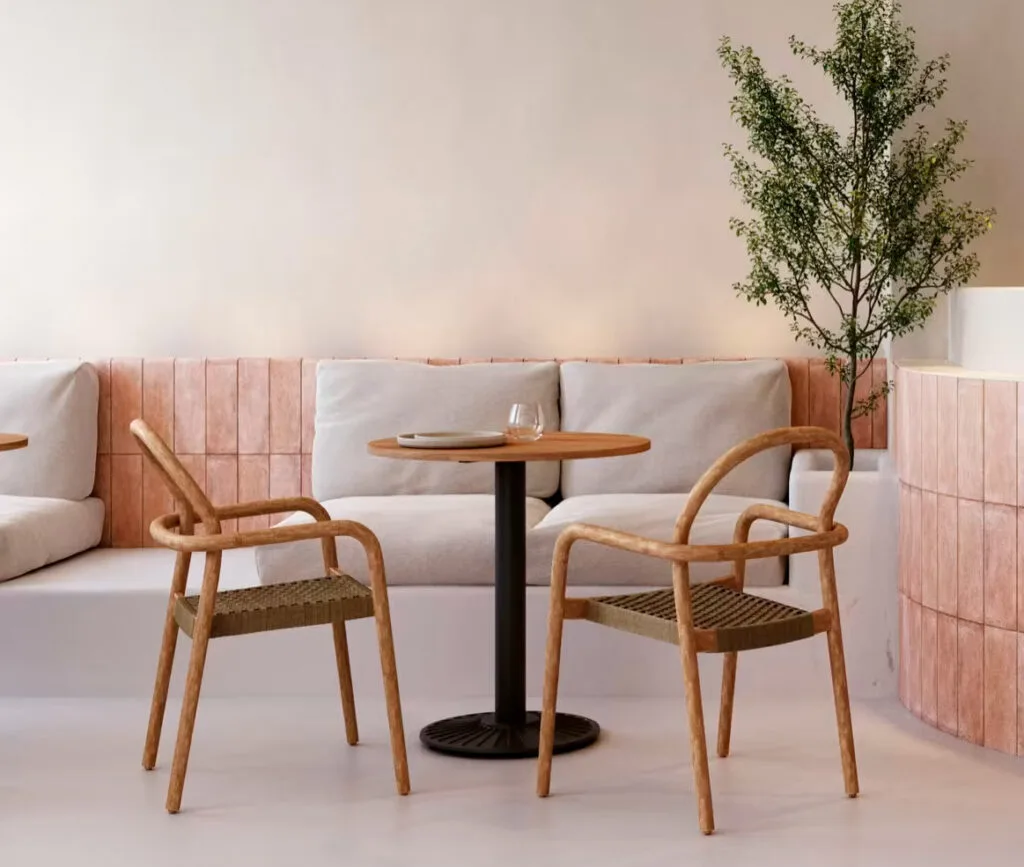 Mobiliario estilo mediterráneo para hostelería interior