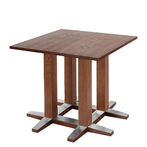 pie de mesa cuadrada de madera para hostelería Pico