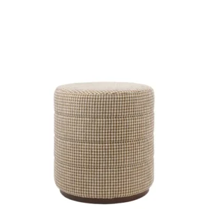 puff tapizado con base de madera giro 2 pf