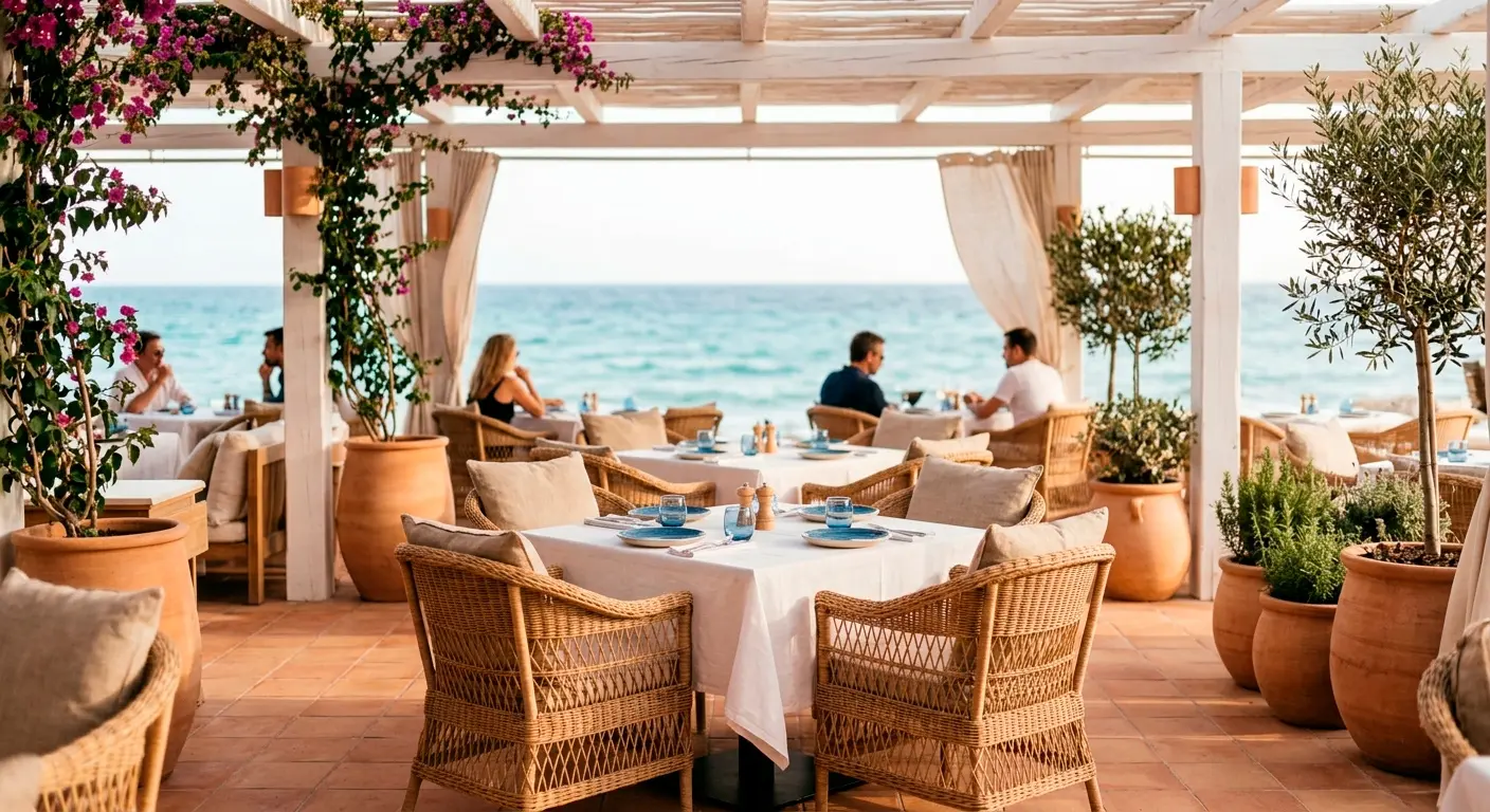 restaurante con mobiliario cuidado y ambiente acogedor
