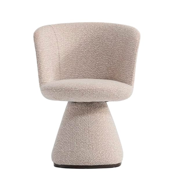 Silla tapizada Angel en tela bouclé