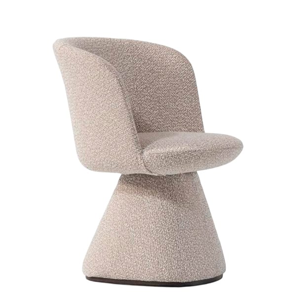 Silla tapizada Angel en tela bouclé
