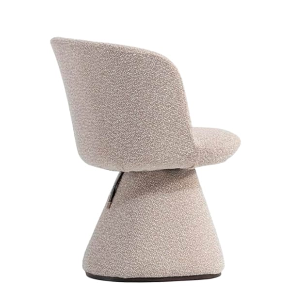 Silla tapizada Angel en tela bouclé