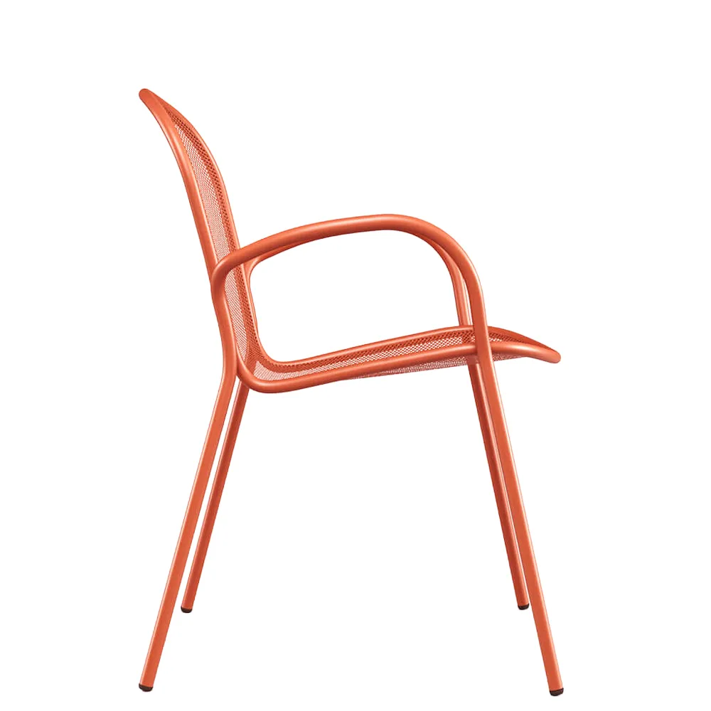 silla con brazos metalica hosteleria emu ronda