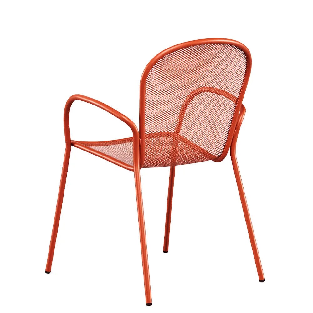 silla con brazos metalica hosteleria emu ronda
