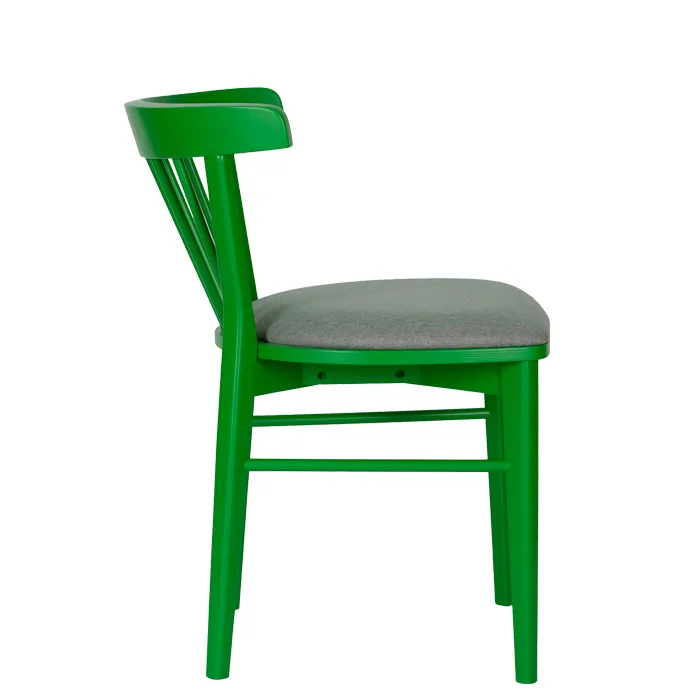 Silla madera asiento tapizado para hostelería