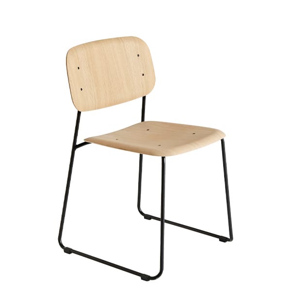 Silla Soft Edge 50 de hay en madera de roble y acero