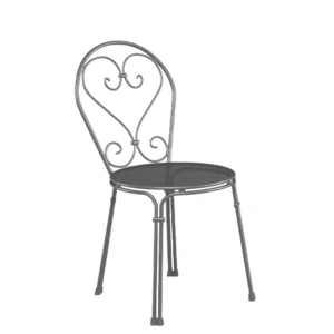 silla de tubo metalico gris para hosteleria emu pigalle