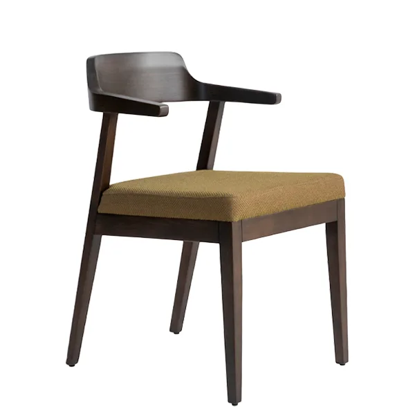 Sillón tapizado Gen con estructura en madera de haya