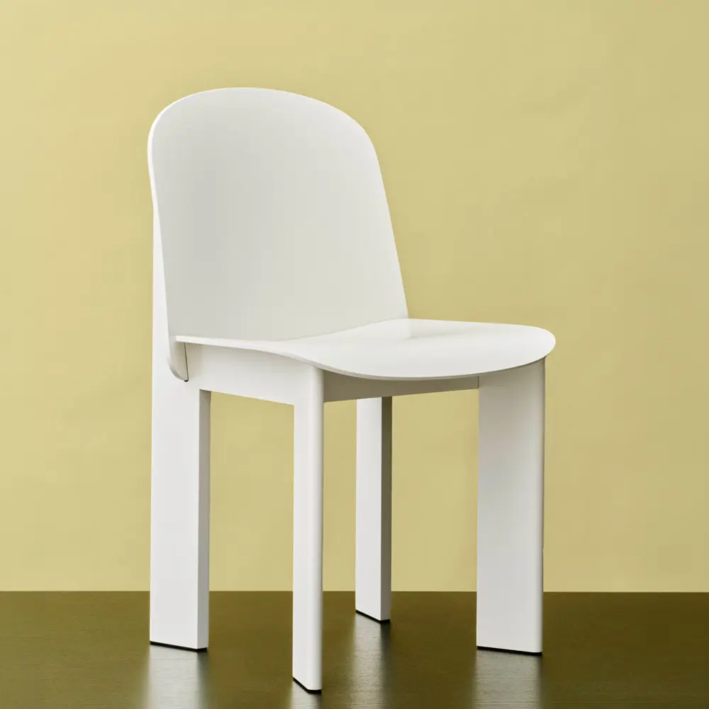silla madera blanco diseno hosteleria chisel hay frente