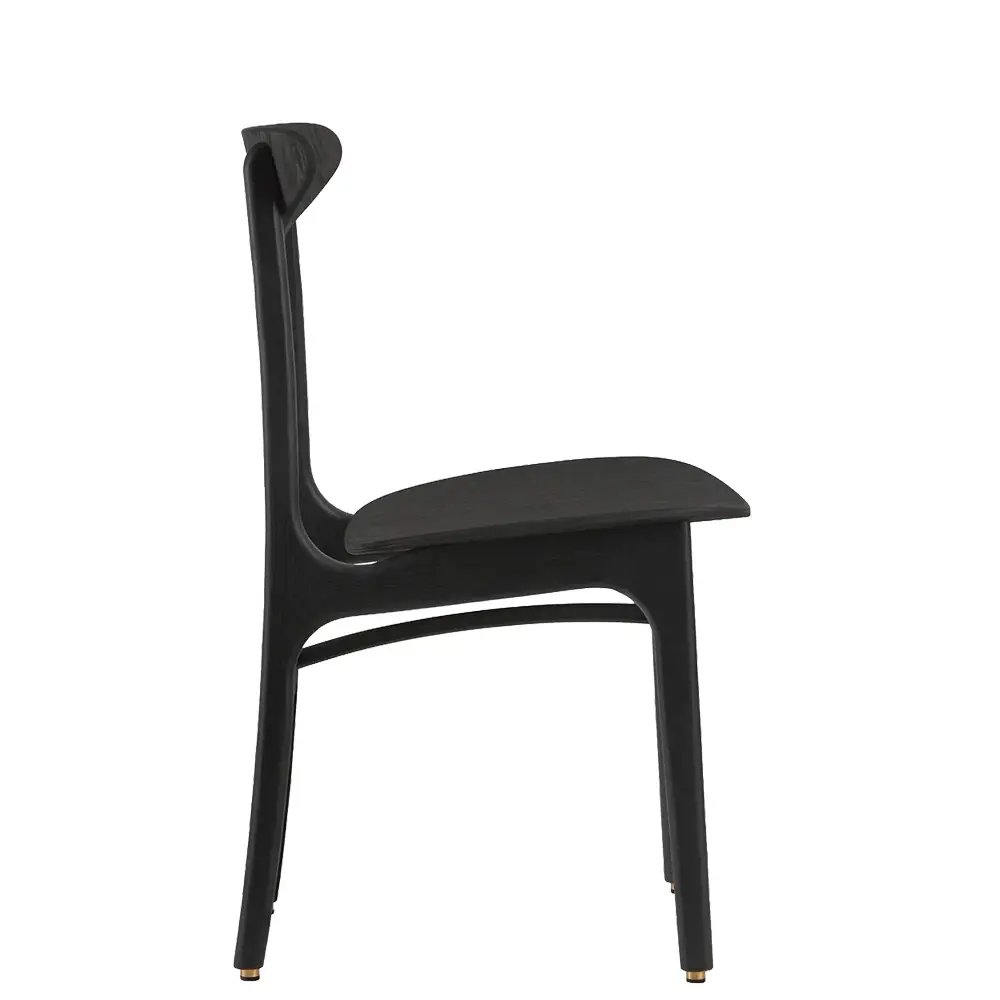 silla madera fresno hosteleria cafeterias restaurantes negra lateral ingenia contract