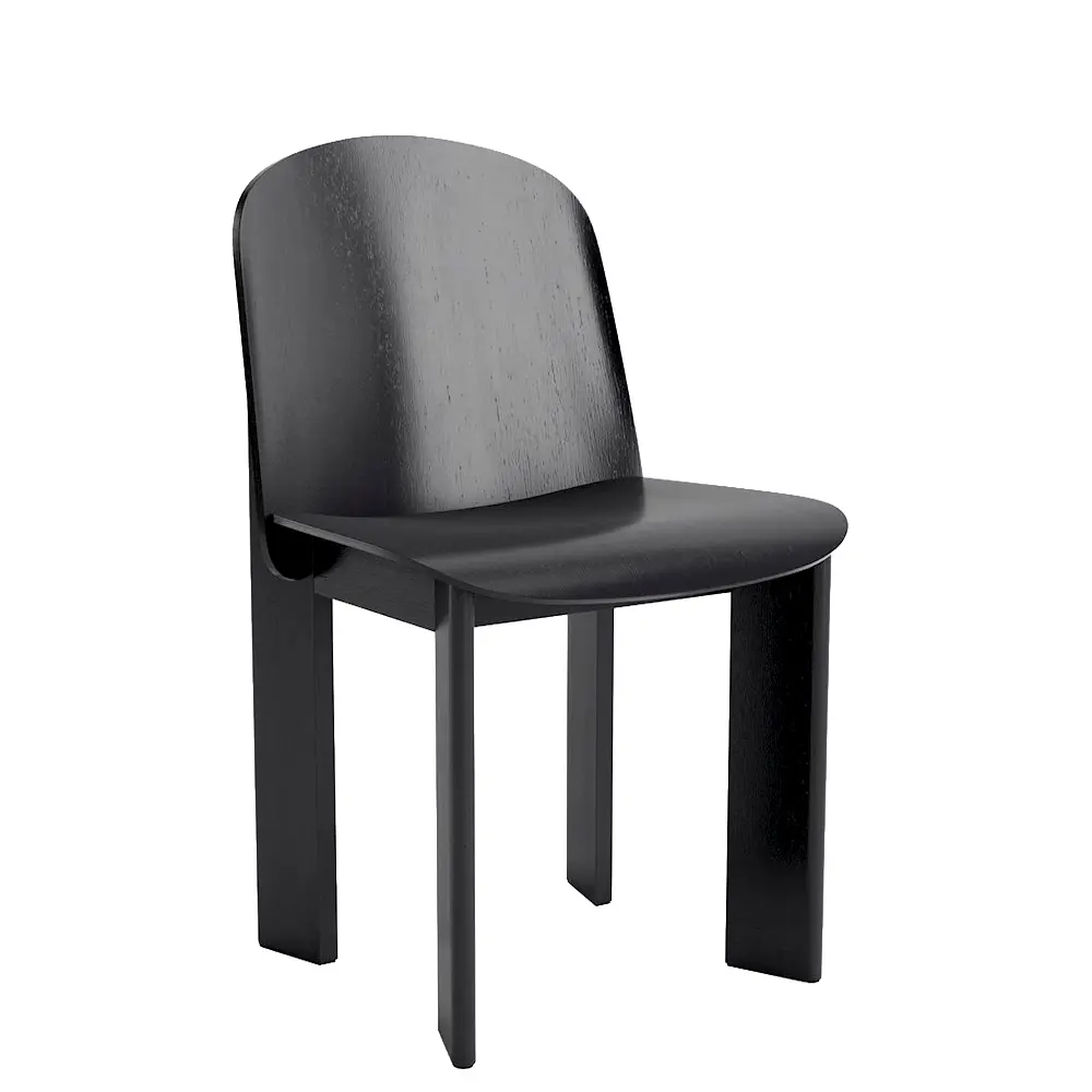 silla madera negra diseno hosteleria chisel hay