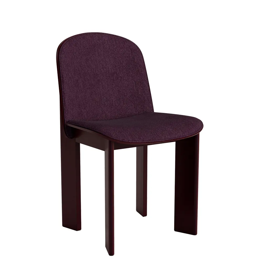 silla madera tapizada diseno hosteleria chisel hay burdeos