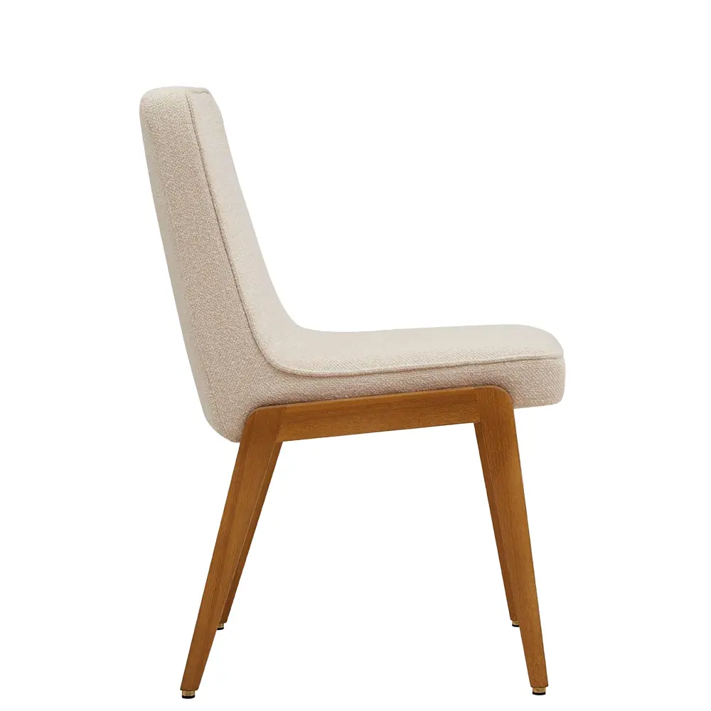 silla tapizada patas madera fresno para restaurantes ingenia contract beis lateral