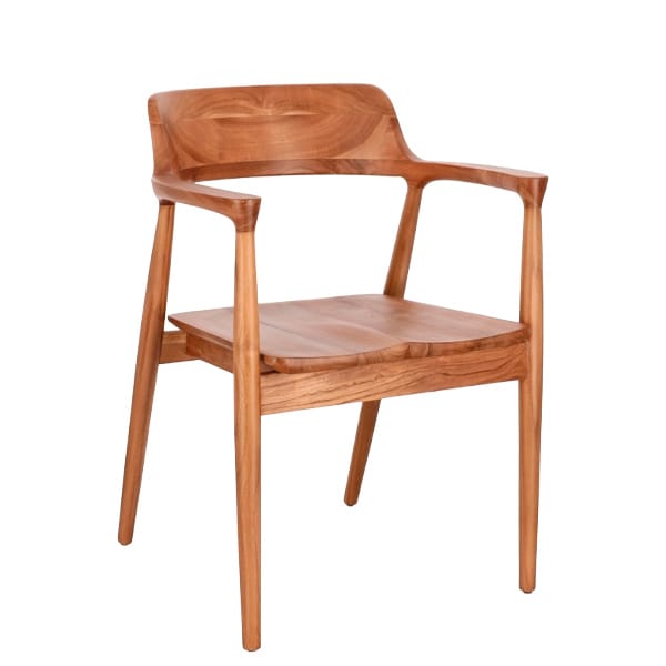 Sillón de madera Suzy de teca maciza