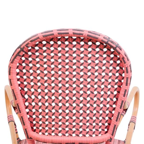 Detalle del trenzado del sillón Ferrara